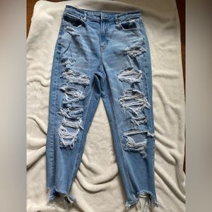 High Waisted Ripped Jeans